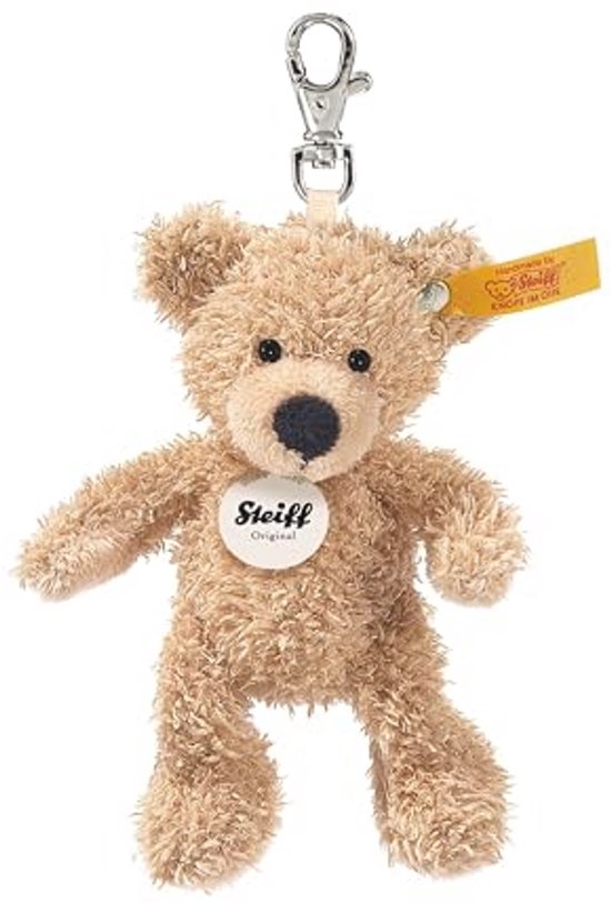 Sleutelhanger Teddybeer - 12 cm - Zacht en Wasbaar Speelgoed voor Kinderen - Beige van Merkloos