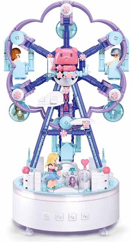 Sluban - Gelukkige Ster Muziekdoos, Muziekdoos reuzenrad, Bouw set reuzenrad, Muziekdoos, Bouw set muziekdoos van Sluban