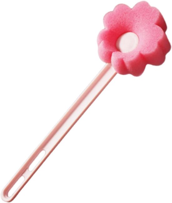 Small Flower Cup Brušh- Aesthetic Long-Handled Sponge Brush For Bottle And Cleaning - Versatile Household Scrubber For s Wine Glasses And Mugs - Hangable Floral Cleaninğ Tool W