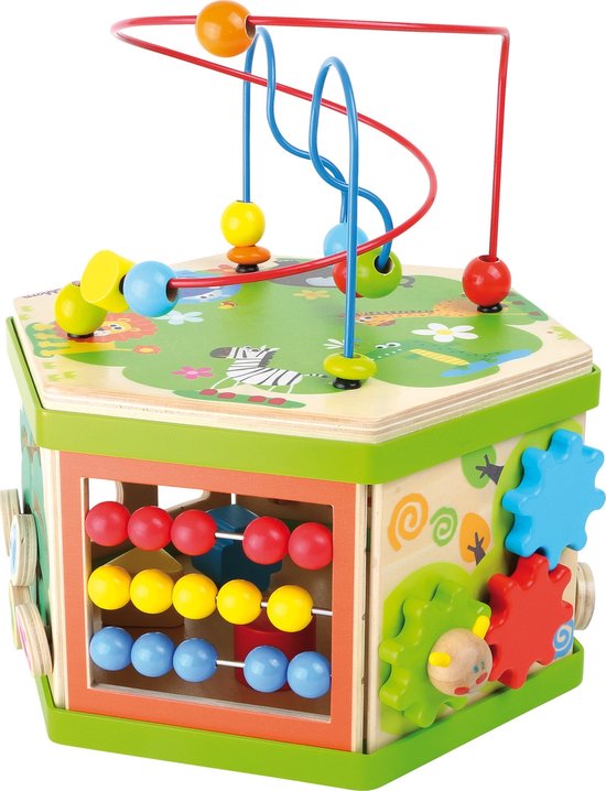 small foot - Animal Safari Motor Activity Cube van Small Foot