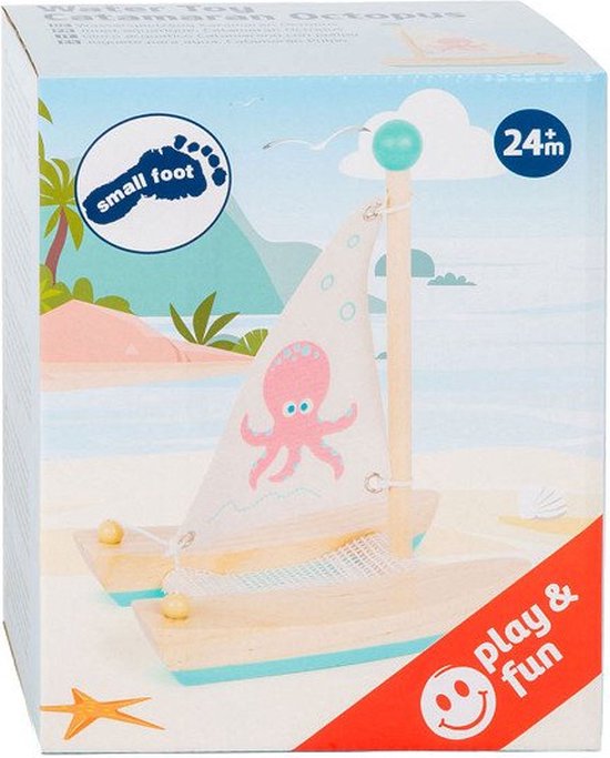 Small Foot - Badspeelgoed Houten Catamaran Octopus van Small Foot