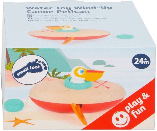 Small Foot - Badspeelgoed Houten Kano Pelikaan Opwindbaar van Small Foot