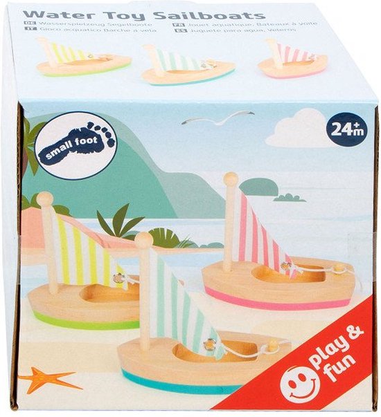 Small Foot - Badspeelgoed Houten Zeilboten, Set van 3 van Small Foot