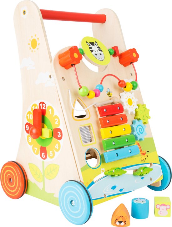 Small Foot - Houten Baby Walker Loopwagen Kleurrijk van Small Foot