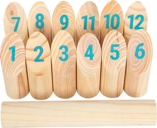 Small Foot - Houten Kubb met Nummers Werpspel in Tas, 13dlg. van Small Foot