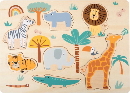 Small Foot - Houten Puzzel Safari van Small Foot