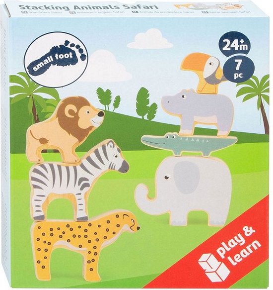 Small Foot - Houten Safaridieren Balansspel, 7dlg. van Small Foot