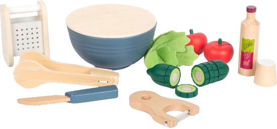 Small Foot - Houten Speelgoed Eten Salade Speelset, 11dlg. van Small Foot