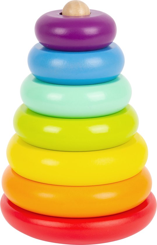 Small Foot - Houten Stapeltoren Regenboog, 7dlg. van Small Foot