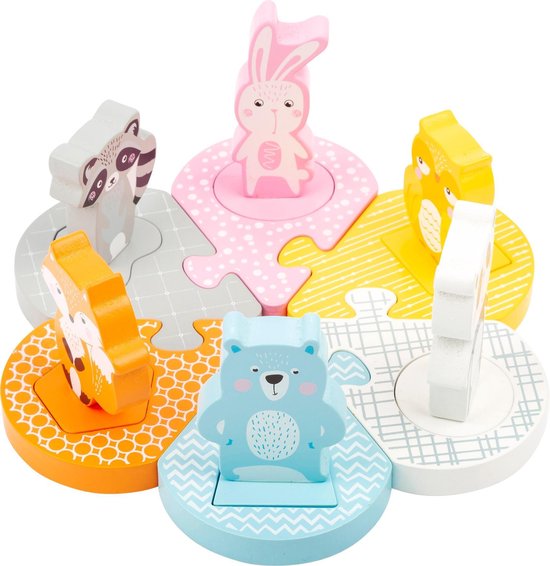 Small Foot - Houten Vormenpuzzel Dieren van Small Foot