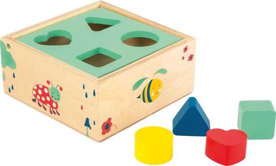 Small Foot - Houten Vormenstoof met Blokken Natuur, 5dlg. van Small Foot