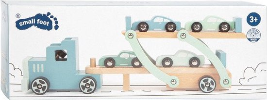 Small Foot - Houten Vrachtwagen Transporter Chicago met Auto's, 9dlg. van Small Foot