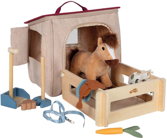 Small Foot - Speelset Paard met Stal en Accessoires in Tas van Small Foot