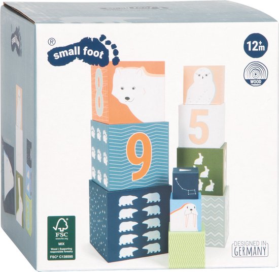 Small Foot - Stapelblokken Karton Arctic, 10dlg. van Small Foot