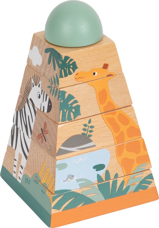 Small Foot - Stapeltoren Safari, 6dlg. van Small Foot