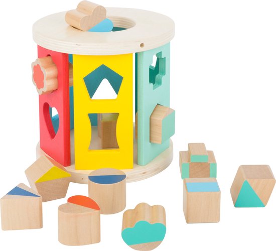 small foot - Wooden Rolling Shape-sorting Cube van Small Foot