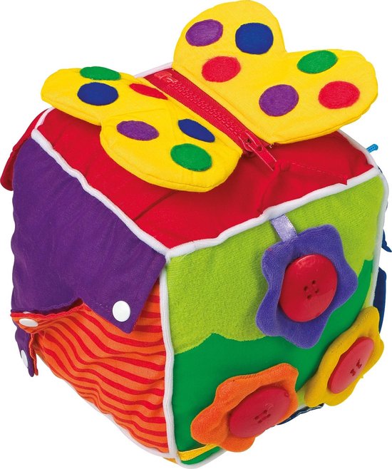 Small Foot Zachte Baby Speeldobbelsteen met verschillende speelfuncties van Small Foot