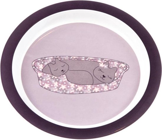 Smallstuff Bordje Katten 21,5 Cm Paars van Smallstuff