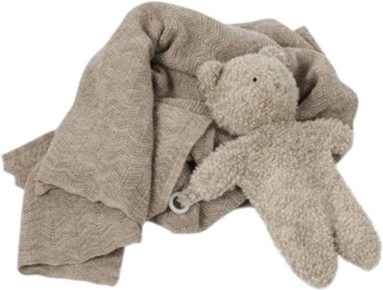 Smallstuff Knuffeldoekje - Bouclé Merino Wool - Nature van Merkloos