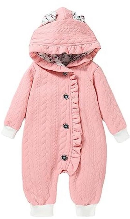 Sneeuwpakken voor Baby Meisjes met Capuchon - Winterjas, Rompertjes en Pyjama's tot 18 maanden