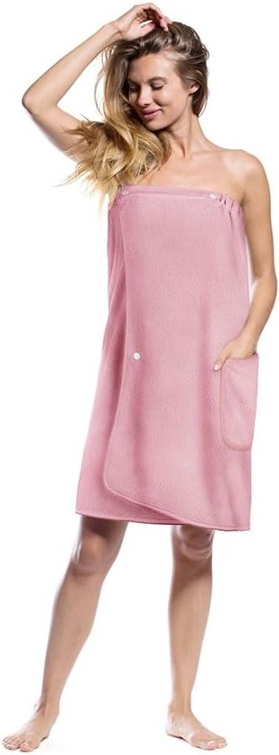 Sneldrogende Microvezel Badcape voor Dames, Verstelbare Spa Wrap en Badhanddoek voor Thuisgebruik, Comfortabele en Luxe Badrobe voor Wellness en Ontspanning