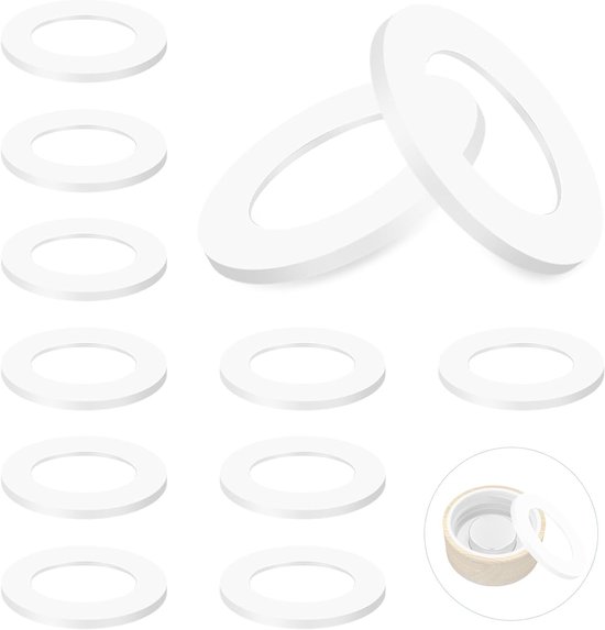 SnelShoppen - 12 stuks Glazen Fles Vervangingsdichtingen - Compatibel met 360ml/550ml/750ml/1L Spottle Flessen, Lekvrij en Duurzaam, Eenvoudig te Verv
