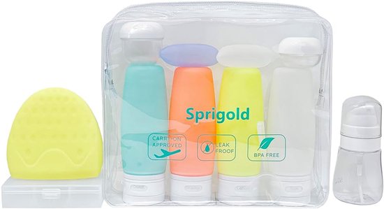 SnelShoppen - 15 Pack Upgrade Leakproof Silicone Travel Bottles Set met Labels, TSA Goedkeuring, BPA-vrij voor Shampoo, Conditioner, Lotion, Reizen, C