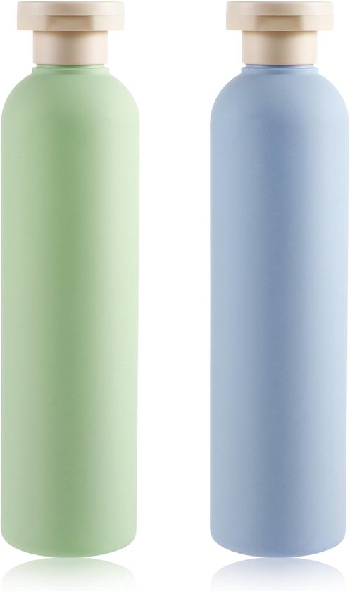 SnelShoppen - 2x 260ml Squeeze Flessen - Herbruikbare Lege Dispenseerflessen met Flip Top Deksel - Lekvrije Reistubes voor Shampoo, Crème, Lotion, Con