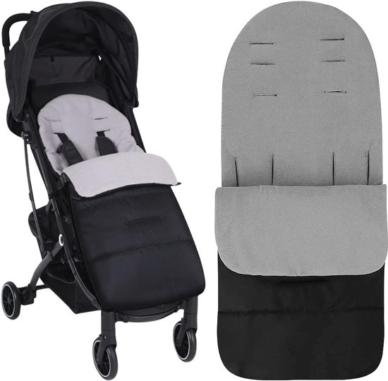 SnelShoppen - Baby Autostoel Voetenzak Winter Kinderwagen Slaapzak, Universele Kinderwagen Voetenzak voor Buggy Accessoires (Wit)