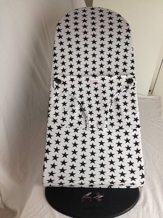 SnelShoppen - Baby Bouncer Cover voor BabyBjörn Balance Soft en Bliss - Zachte Katoenen Hoes - Ademend en Chemisch Vrij - Wit - Geschikt voor Alle Mod