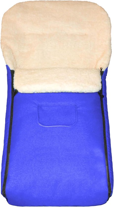 SnelShoppen - Baby-Joy Voetenzak KAI XL 105 cm, Wol/Polyester, Thermo Voetenzak Buggy, Duwwagen, Slede, Superwasbaar, Super Warm, 04 Blauw