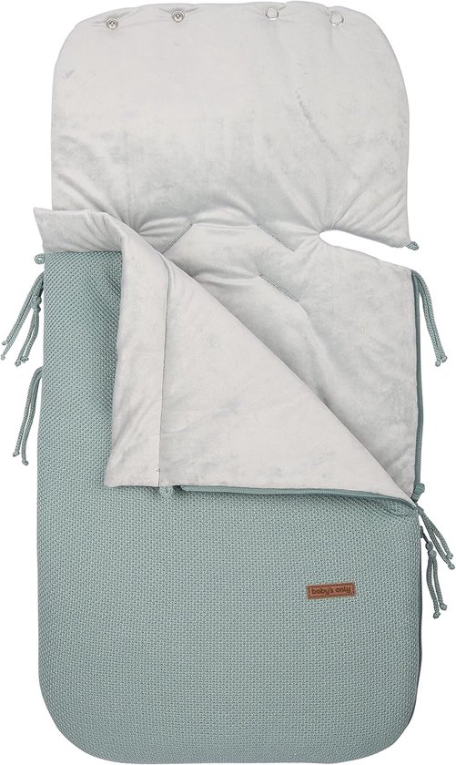SnelShoppen - Baby voetenzak autostoeltje 0+ - Luxe voetmuff voor Maxi Cosi - Stonegreen - Geschikt voor 3-punts en 5-punts gordel - Warme en comforta