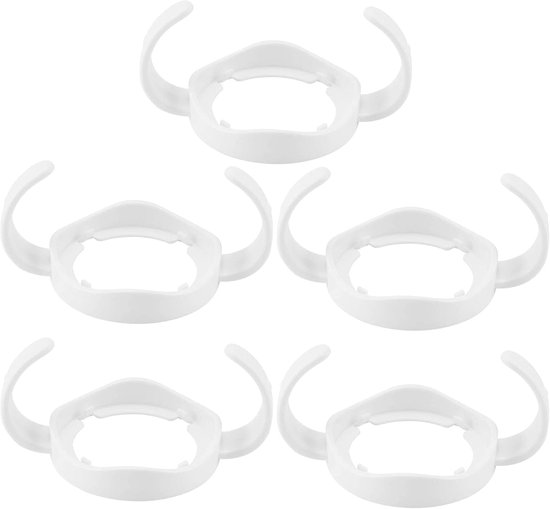 SnelShoppen - Babyfles Houder Set van 5 Stuks, Ergonomische Babyfles Grip, Dubbele Oor Design, Hoogwaardige PP Materiaal, Ideaal voor Zelfstandig Eten van Snelshoppen