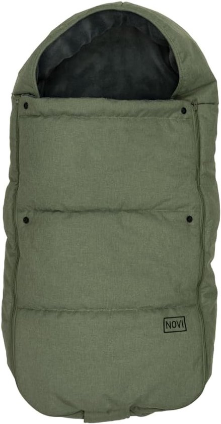 SnelShoppen - Footmuff Winter 100% Fleece Warmte voor Kinderen, Geschikt voor Buggy's, Uni Cozy Green Melange, Ideaal voor Koude Dagen en Buitenactivi
