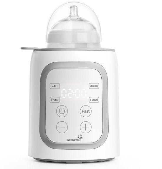 SnelShoppen - GROWNSY 10-in-1 Flessenwarmer voor Baby's - Sterilisator voor Alle Flessen - Snel Opwarmen - Nauwkeurige Temperatuurregeling - Automatis van Snelshoppen