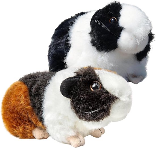 SnelShoppen - Guinea Pig Knuffelset, 2 Stuks, Super Zachte Pluche Speelgoed, Ideaal voor Kinderen en Baby's, Perfecte Cadeau voor Halloween en Kerst,