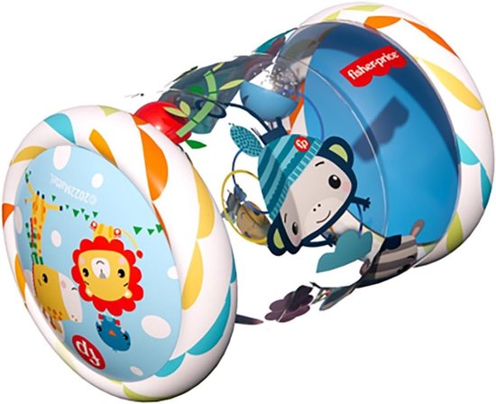 SnelShoppen - Inflatable Baby Roller 48x44x25 cm - Kinderen Speelgoed, Baby Scooter, Crawlen, Pedagogisch, 3 Ballen, Transparant, Activiteit