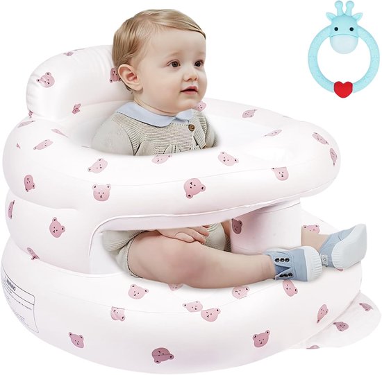 SnelShoppen - Inflatable Kinderen Stoel - Opblaasbare Kinderstoel voor Auto, Zomerbank, Veiligheid Bench met Tandstick, Inclusief Luchtpomp, Geschikt