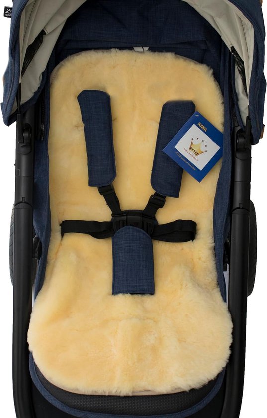 SnelShoppen - KIWA Lambskin Insert voor Kinderwagen, Buggy, Babybed, Medisch Geleerd Merino Schapenvacht, Warm en Cozy, 75x38 cm
