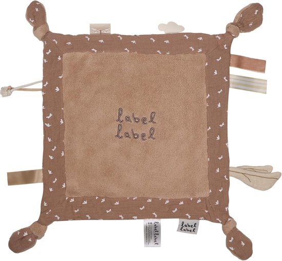 SnelShoppen - Knuffeldoekje Bruine Libel - Zacht Knuffeldoek met Libelle-Design - Gerecycled en Organisch Materiaal - Perfect voor Kinderen en Baby's