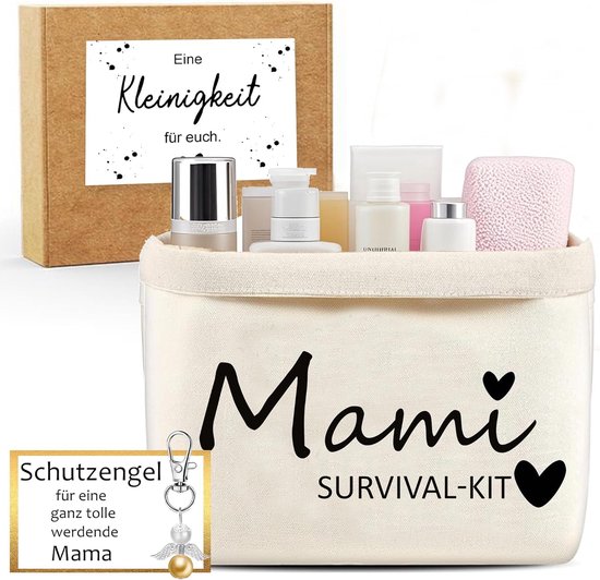 SnelShoppen - Mami Survival Set voor Moeders, Gift Set met Guardian Angel Pendant, Cadeau voor Verwachtende Moeders, Geboorte Cadeau voor Mama, Decora