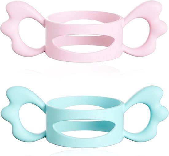 SnelShoppen - Pack van 2 Babyfles Handgrepen, Goede Grip, Siliconen Babyflessen Handvatten, Geschikt voor Brede Nek Babyflessen, Voor Baby's, Grip Des