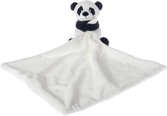 SnelShoppen - Schattige Panda Knuffeldoek voor Baby's - Zacht & Wasbaar - 32 cm - Ideaal voor Speel- en Knuffelmomenten - Perfecte Baby Cadeau