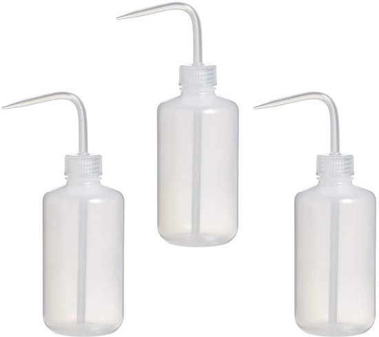 SnelShoppen - Set van 3 Flexibele Plantenflessen 250 ml met Smalle Pipet, Kunststof Waterfles voor Planten, Knijpkruiderij, Tuin, Natuurlijke Economie