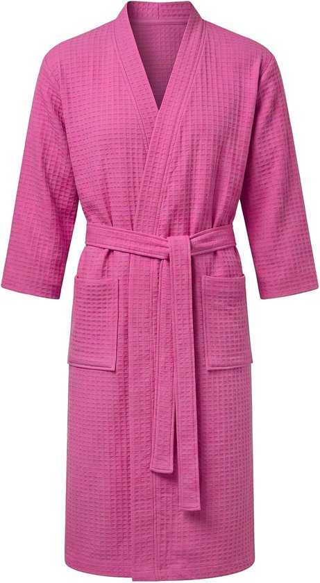 SnelShoppen - Unisex Waffle Badjas - Lichtgewicht Badcape Towel Body Wrap met Zakken - Ideaal voor Thuis, Spa, Hotel, en Ontspanning - Ademend en Snel