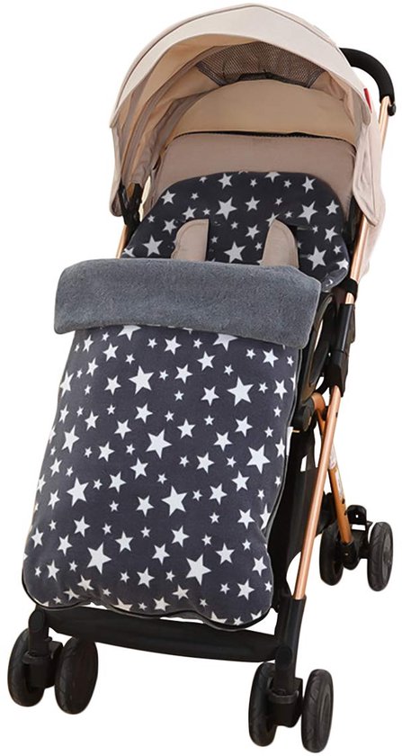 SnelShoppen - Universele premium kinderwagen voetenzak, Cosy Toes fleece voering, grijze kinderwagen buggy voetenzak, warm en comfortabel voor kindere
