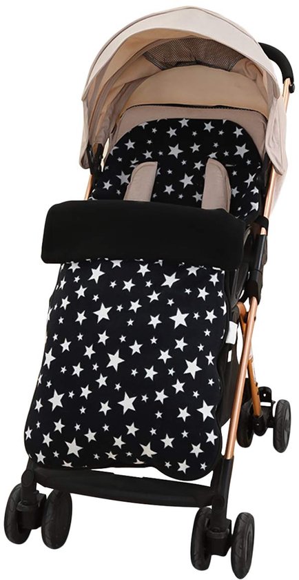 SnelShoppen - Universele premium kinderwagen voetenzak, Cosy Toes fleece voering, voor kinderwagen, buggy, zwart, warm, comfortabel, kinderaccessoire van Snelshoppen