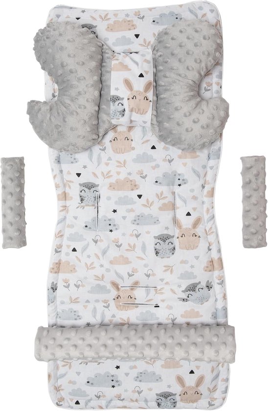 SnelShoppen - Universele Stoelhoes voor Kinderwagens & Buggy's 5-delige Set - Minky Katoen - Zacht en Warm - Inclusief Speelboog - Comfortabel voor Ba