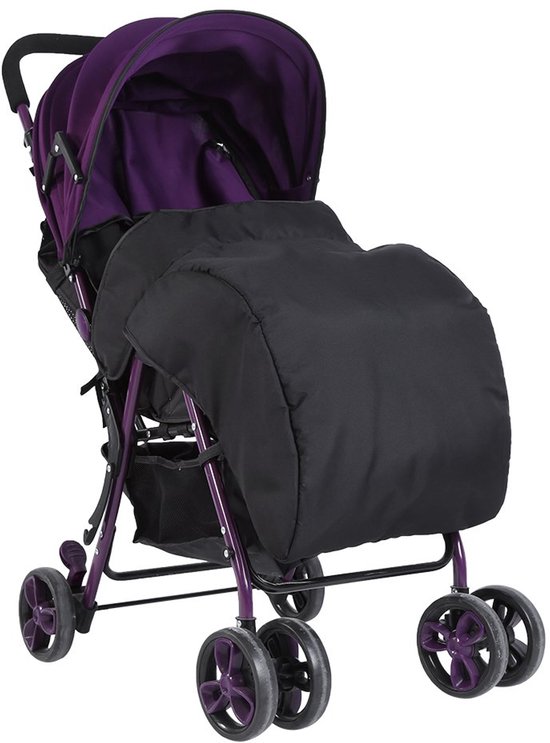 SnelShoppen - Universele Voetenzak voor Kinderwagen, Waterdicht, Winddicht, Warm en Comfortabel, Zwart - Ideaal voor Winterse Buitenwandelingen met Ki