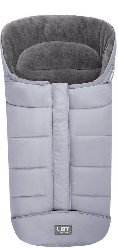 SnelShoppen - Universele Wintervoetenzak voor Kinderwagen, Waterdicht en Winddicht, Voetenzak voor Kinderwagen, Grijs, Geschikt voor Alle Kinderwagens